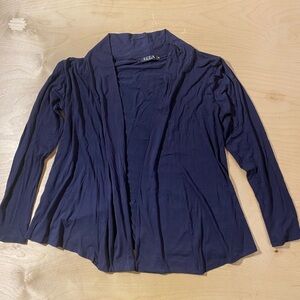 ECLA Navy Open-Front Lightweight Cardigan Medium (QW)
